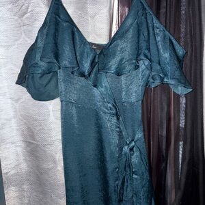 Lulu's Dark Teal Asymmetrical Dress